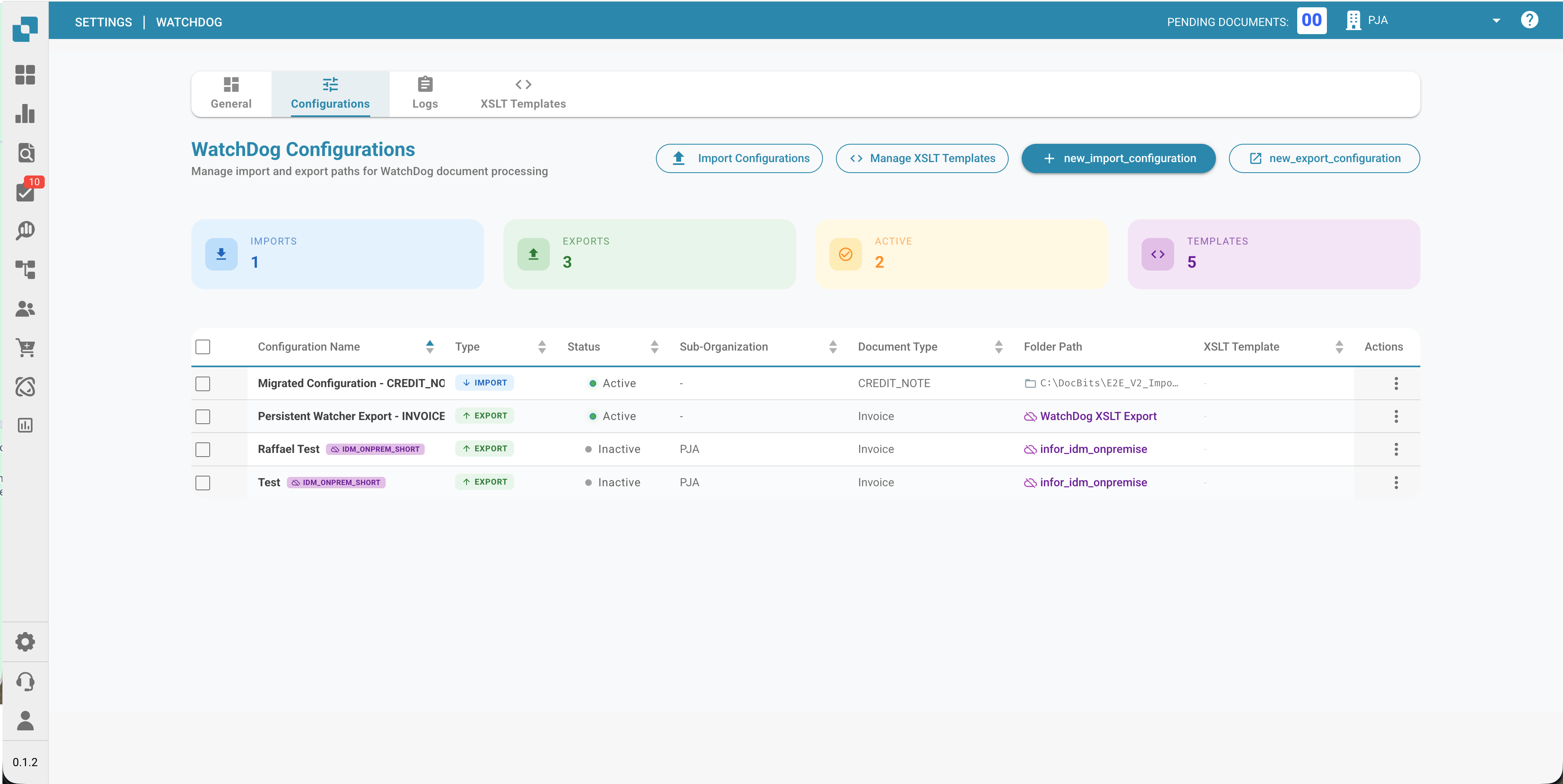 Ustawienia ogólne WatchDog